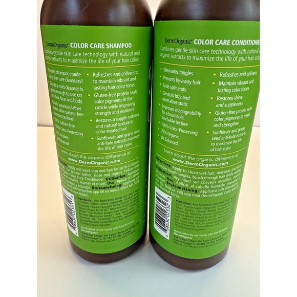 Dermorganic Color Care Shampoo & Conditioner with Sunflower Extract 17oz NEW Set - Picture 3 of 9